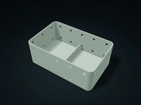 Star Window Rounded Basket model preview, default size 220 × 140 × 82 mm, 1 part