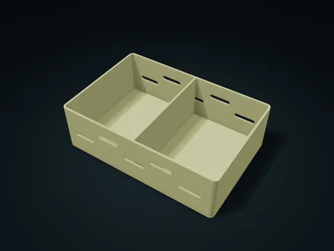 Staggered Long Window Drawer Basket model preview, default size 210 × 140 × 64 mm, 1 part
