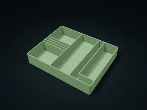 Sticker Journal Organizer Tray model preview, default size 226 × 184 × 40 mm, 1 part