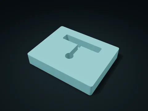 T-Handle Tool Cross Slot Box model preview, default size 175 × 140 × 30 mm, 1 part