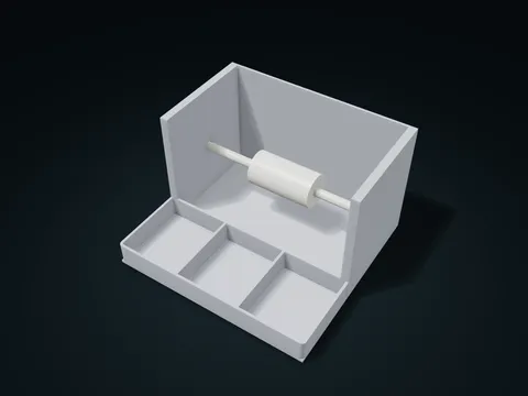 Tape Roll Tool Organizer model preview, default size 180 × 170 × 110 mm, 3 parts