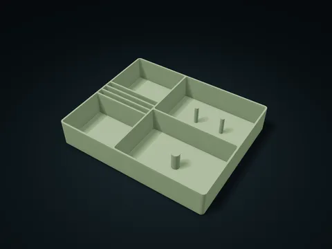 Floss Card Winding Tray model preview, default size 226 × 184 × 40 mm, 1 part