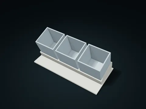 Forward-Tilt Pull-Out Divider Rack model preview, default size 220 × 110 × 95 mm, 4 parts