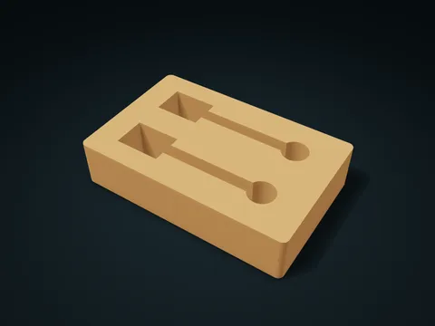 Toggle Lever Body Relief Box model preview, default size 180 × 115 × 40 mm, 1 part