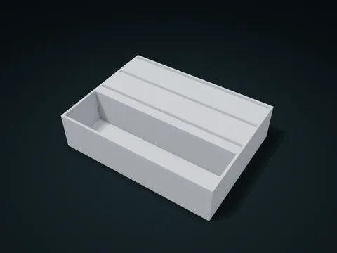 Angled Marker Box model preview, default size 160 × 120 × 40 mm, 1 part