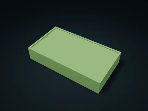 Power Transistor Lead Sliding Lid Box model preview, default size 205 × 115 × 38 mm, 2 parts