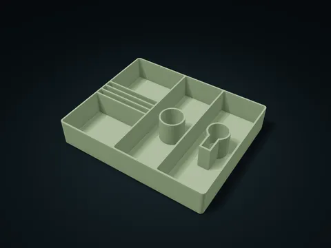 Travel Care Outer Package Tray model preview, default size 226 × 184 × 40 mm, 1 part