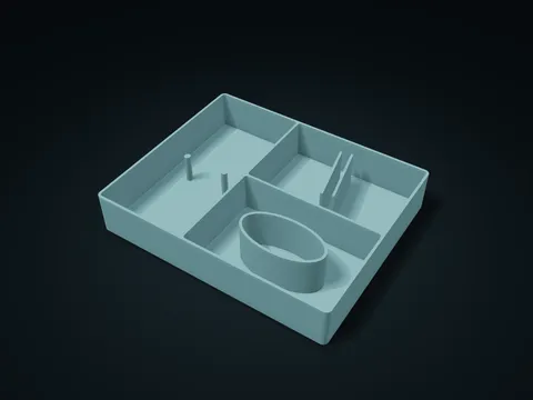 Jewelry Packing Checklist Tray model preview, default size 226 × 184 × 40 mm, 1 part