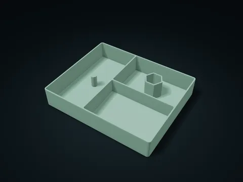 Travel Sewing Prep Tray model preview, default size 226 × 184 × 40 mm, 1 part