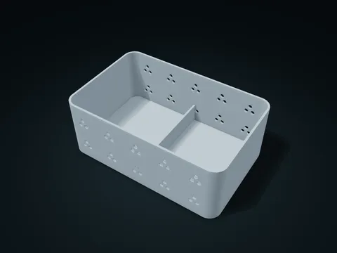 Triad Dot Counter Bin model preview, default size 215 × 138 × 82 mm, 1 part