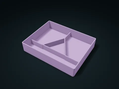 Triangular Main Compartment Perimeter Tray model preview, default size 180 × 140 × 34 mm, 1 part