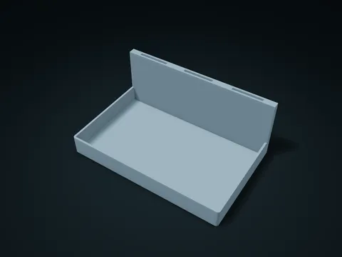 Tube Tail Seal Upright Box model preview, default size 180 × 115 × 72 mm, 1 part