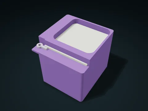 Sliding Stop Lid Dice Shaker Cup model preview, default size 95 × 100 × 85 mm, 3 parts