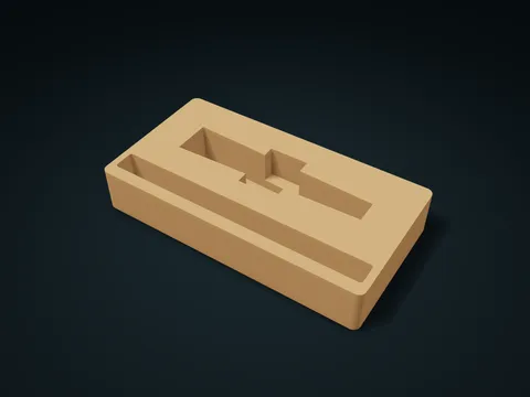 Utility Knife Closed Handle Slot Box model preview, default size 190 × 100 × 32 mm, 1 part