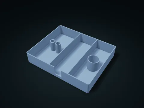 Vanity Dry Care Tray model preview, default size 226 × 184 × 40 mm, 1 part