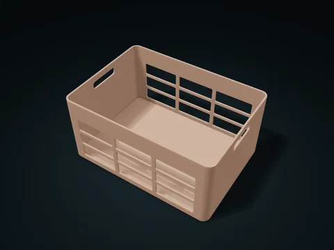 Twin-Handle Vented Basket model preview, default size 210 × 150 × 100 mm, 1 part