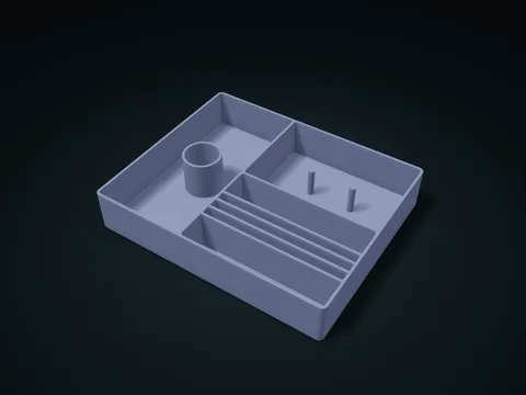 Toiletry Bag Return Tray model preview, default size 226 × 184 × 40 mm, 1 part