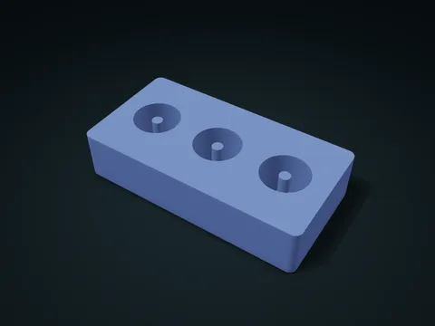 Washer Stepped Post Position Box model preview, default size 185 × 95 × 40 mm, 1 part