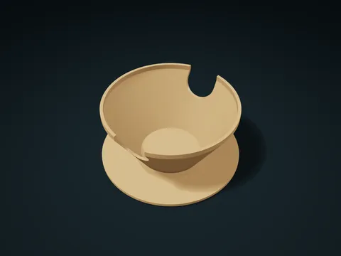 Pleated Filter Paper Shaping Tube model preview, default size 114.4 × 114.4 × 51.4 mm, 1 part