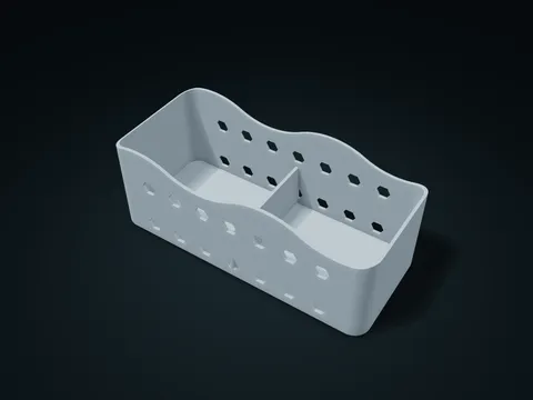Wave Rim Hex Window Basket model preview, default size 230 × 100 × 86 mm, 1 part