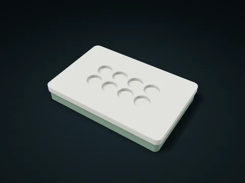 Wet Palette with Paper Press model preview, default size 178.8 × 118.8 × 25.6 mm, 3 parts