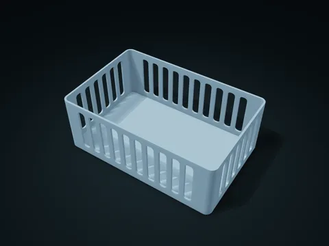Cut-Out Storage Box model preview, default size 200 × 130 × 75 mm, 1 part