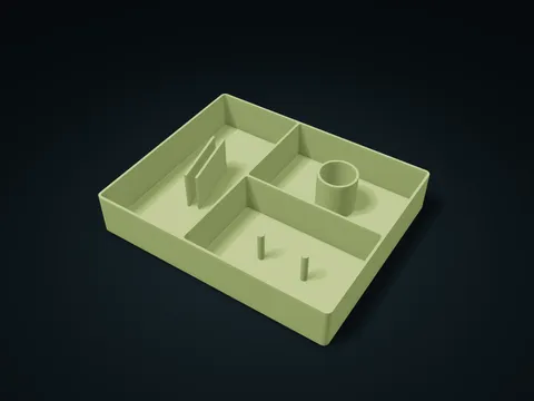 Zipper Repair Accessory Tray model preview, default size 226 × 184 × 40 mm, 1 part