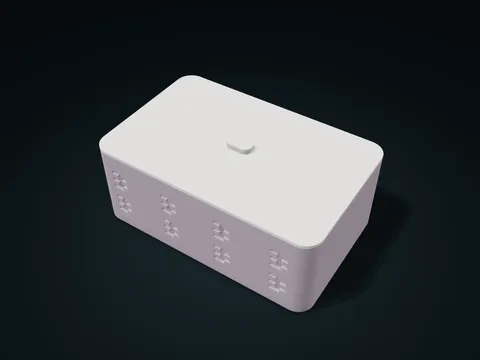 Zipper Tooth Lift-Off Compartment Chest model preview, default size 220 × 140 × 90 mm, 2 parts